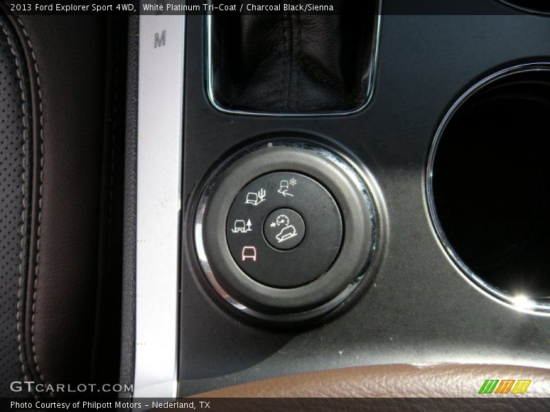 White Platinum Tri-Coat / Charcoal Black/Sienna 2013 Ford Explorer Sport 4WD