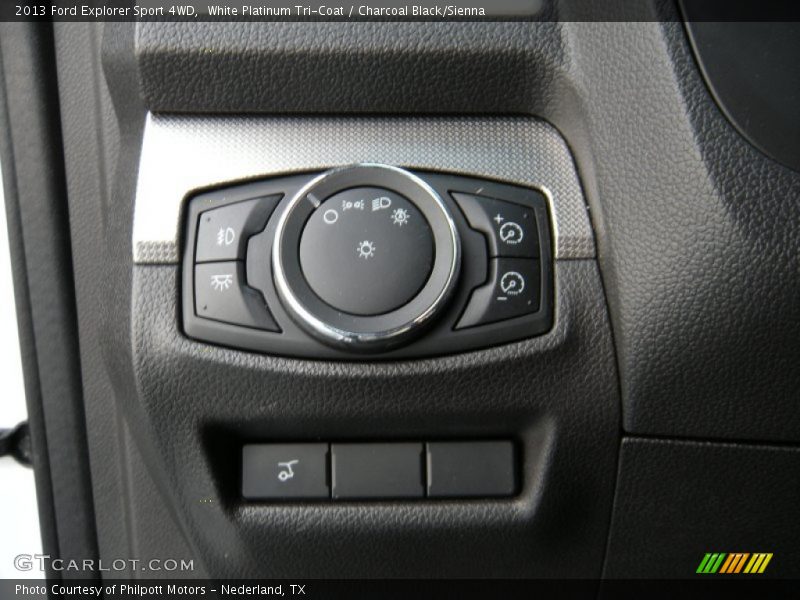 White Platinum Tri-Coat / Charcoal Black/Sienna 2013 Ford Explorer Sport 4WD