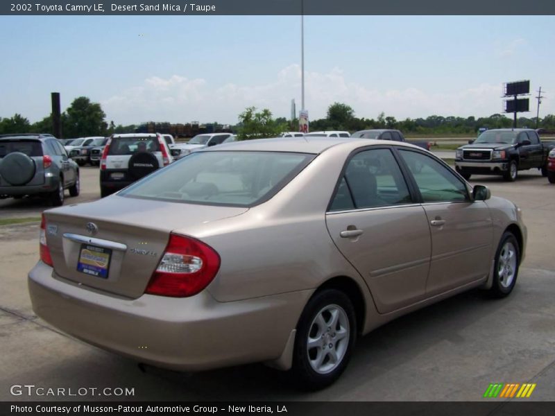 Desert Sand Mica / Taupe 2002 Toyota Camry LE