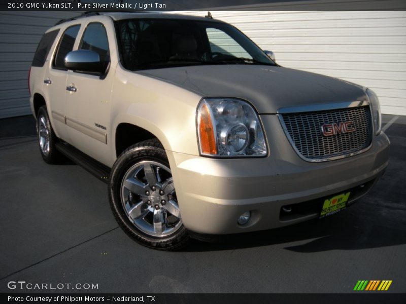 Pure Silver Metallic / Light Tan 2010 GMC Yukon SLT