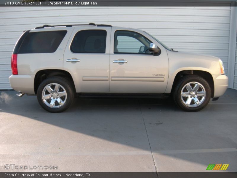 Pure Silver Metallic / Light Tan 2010 GMC Yukon SLT