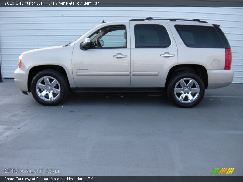 Pure Silver Metallic / Light Tan 2010 GMC Yukon SLT
