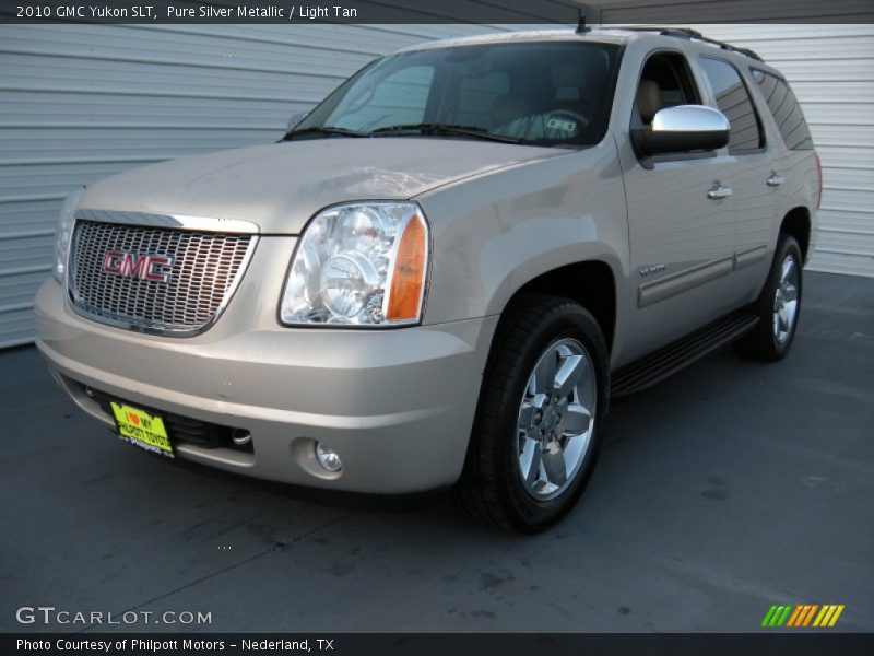 Pure Silver Metallic / Light Tan 2010 GMC Yukon SLT