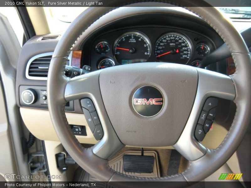 Pure Silver Metallic / Light Tan 2010 GMC Yukon SLT
