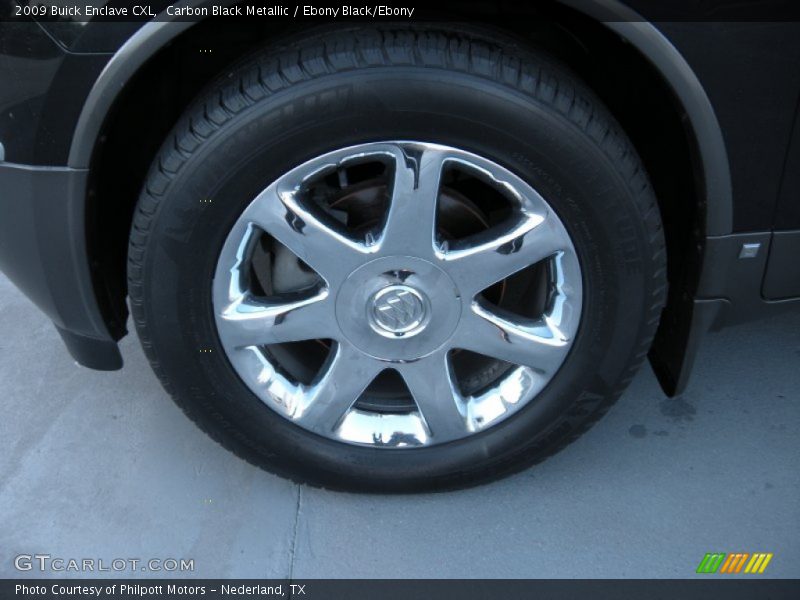 Carbon Black Metallic / Ebony Black/Ebony 2009 Buick Enclave CXL