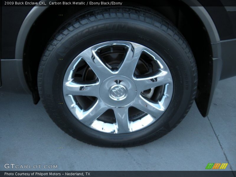 Carbon Black Metallic / Ebony Black/Ebony 2009 Buick Enclave CXL