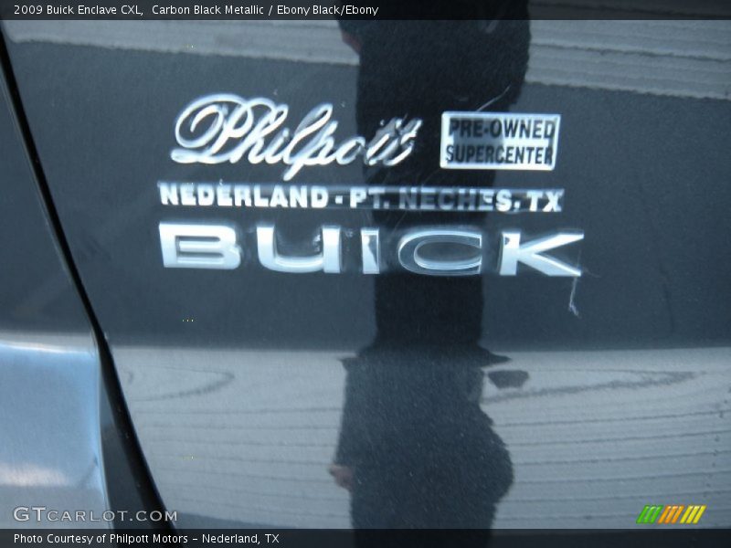 Carbon Black Metallic / Ebony Black/Ebony 2009 Buick Enclave CXL