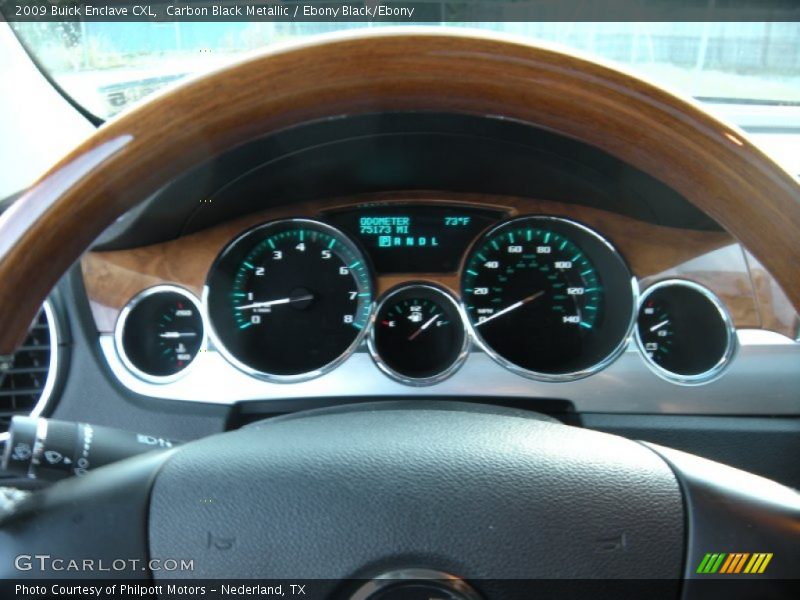 Carbon Black Metallic / Ebony Black/Ebony 2009 Buick Enclave CXL