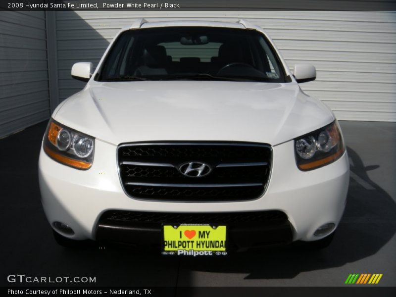 Powder White Pearl / Black 2008 Hyundai Santa Fe Limited