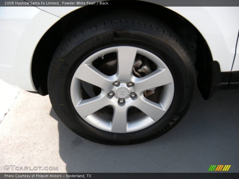Powder White Pearl / Black 2008 Hyundai Santa Fe Limited