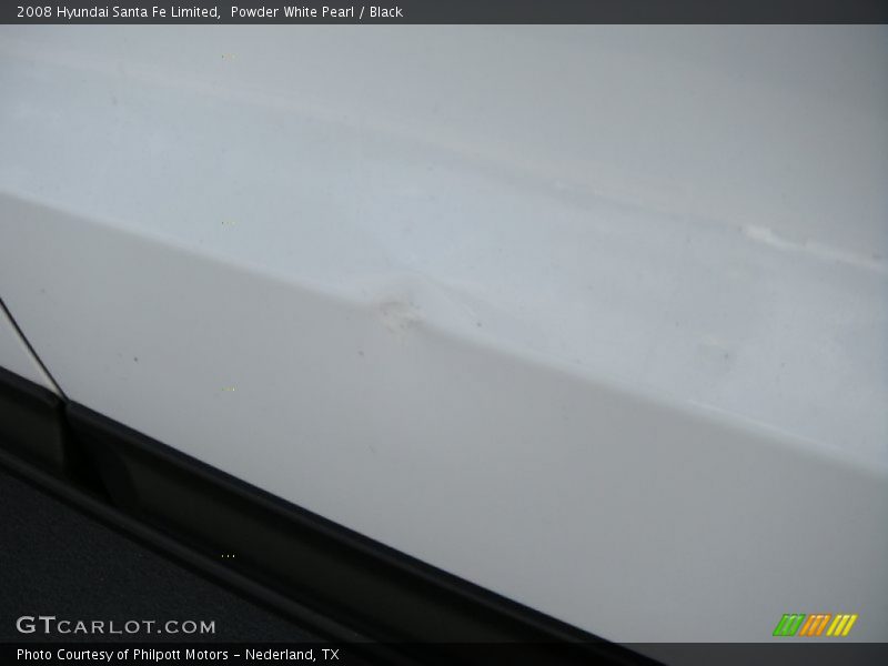 Powder White Pearl / Black 2008 Hyundai Santa Fe Limited