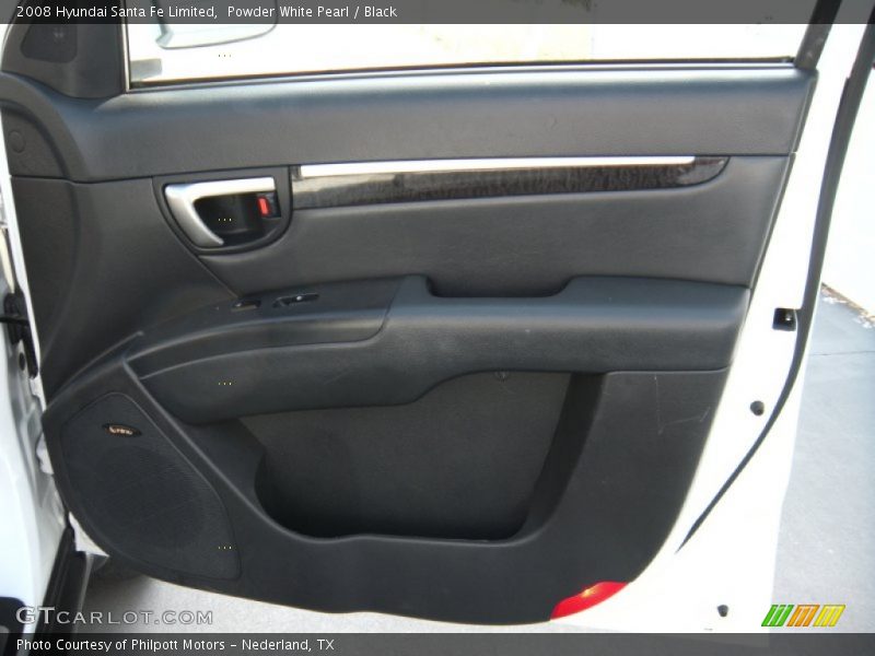 Powder White Pearl / Black 2008 Hyundai Santa Fe Limited