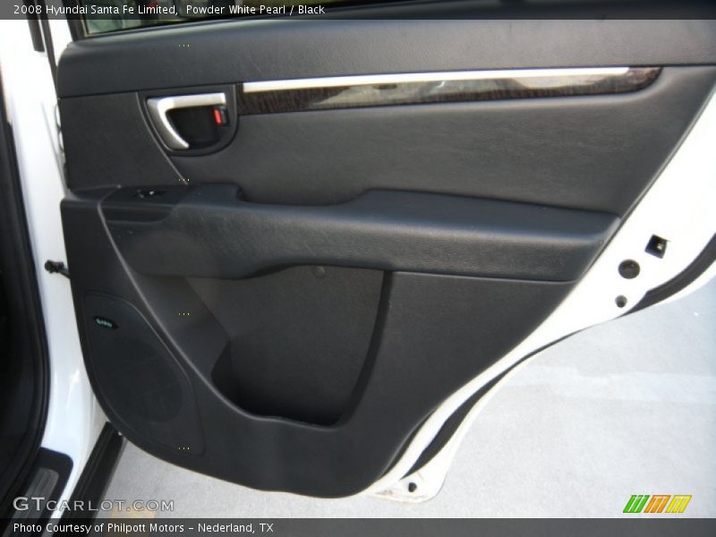 Powder White Pearl / Black 2008 Hyundai Santa Fe Limited