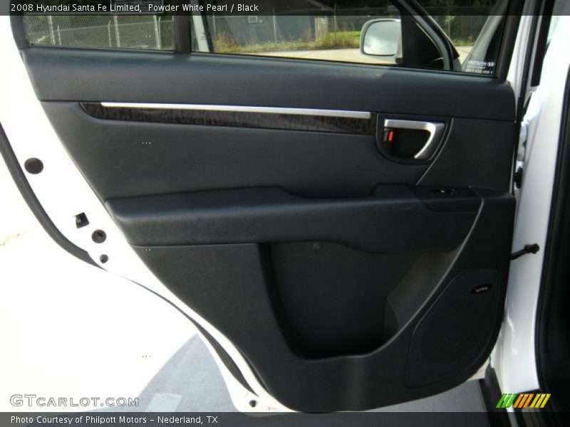 Powder White Pearl / Black 2008 Hyundai Santa Fe Limited