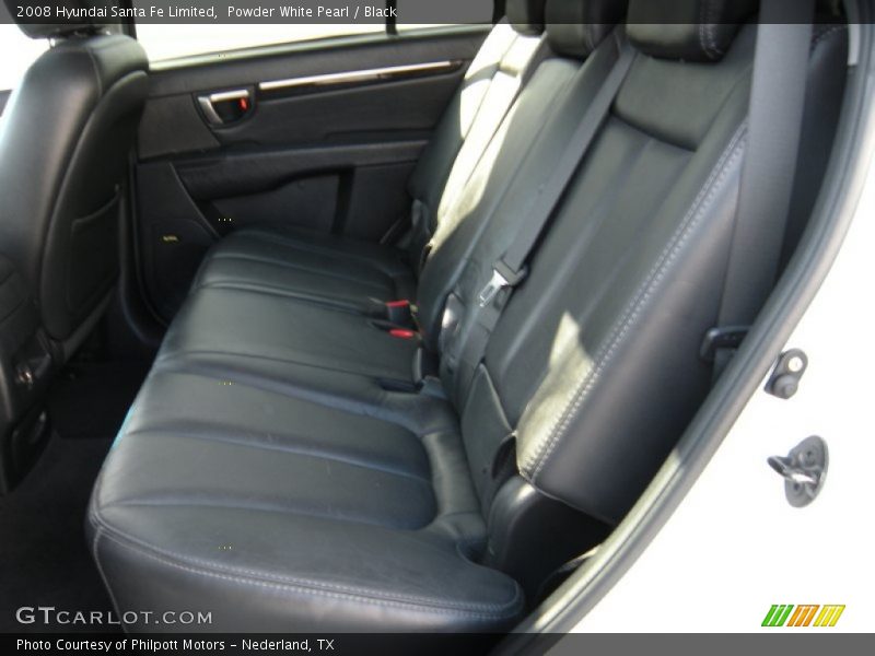 Powder White Pearl / Black 2008 Hyundai Santa Fe Limited