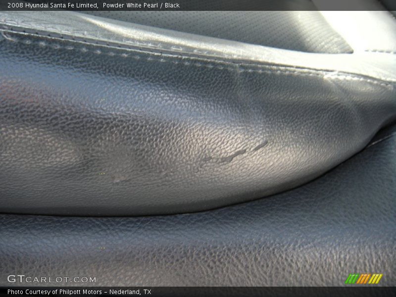 Powder White Pearl / Black 2008 Hyundai Santa Fe Limited