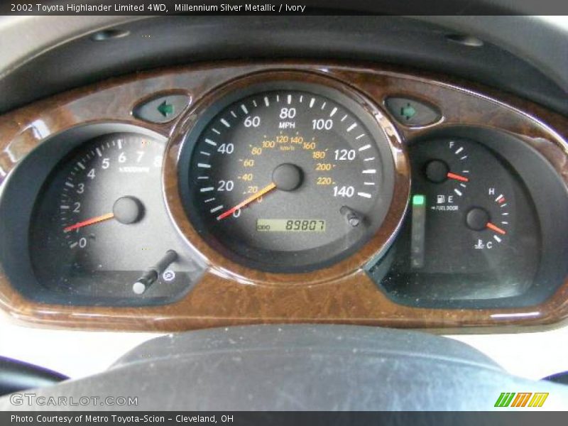 Millennium Silver Metallic / Ivory 2002 Toyota Highlander Limited 4WD