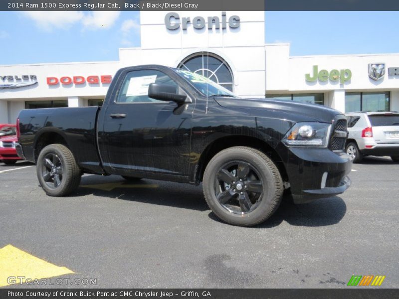 Black / Black/Diesel Gray 2014 Ram 1500 Express Regular Cab