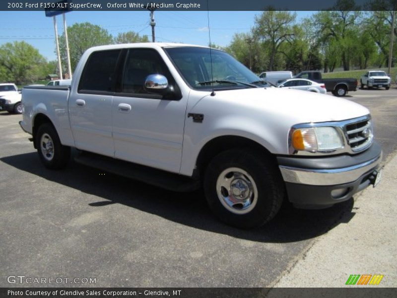 Oxford White / Medium Graphite 2002 Ford F150 XLT SuperCrew