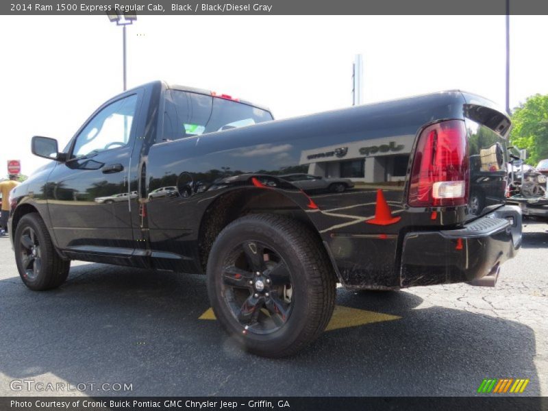 Black / Black/Diesel Gray 2014 Ram 1500 Express Regular Cab