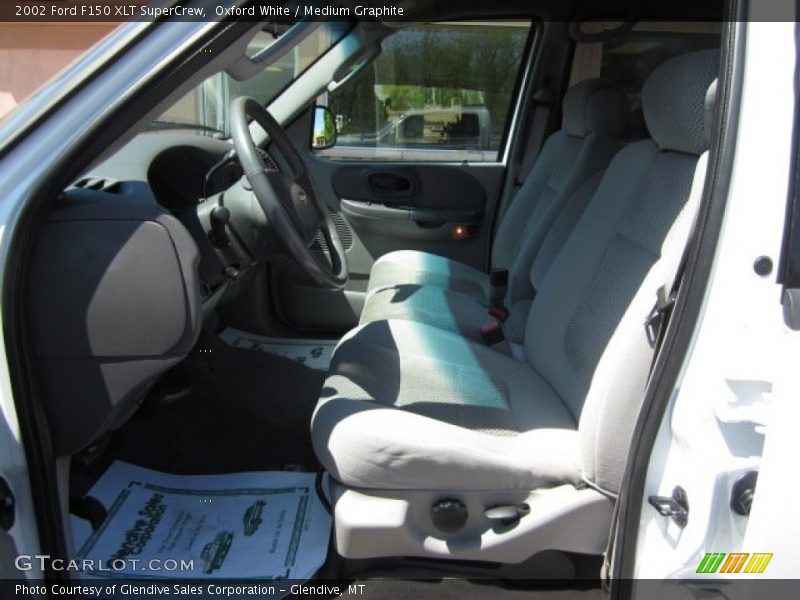 Oxford White / Medium Graphite 2002 Ford F150 XLT SuperCrew