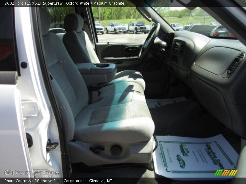 Oxford White / Medium Graphite 2002 Ford F150 XLT SuperCrew