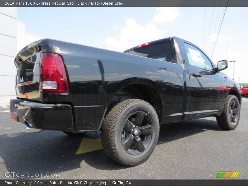 Black / Black/Diesel Gray 2014 Ram 1500 Express Regular Cab