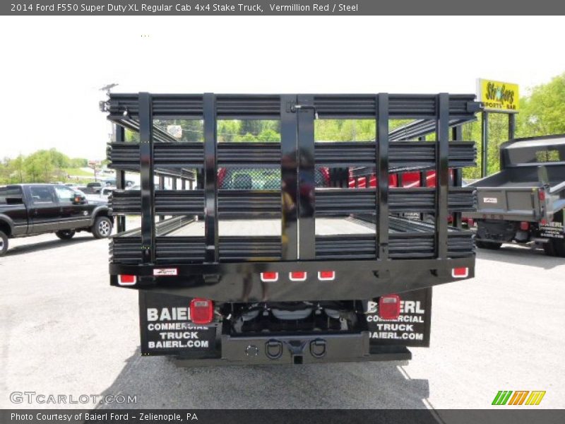 Vermillion Red / Steel 2014 Ford F550 Super Duty XL Regular Cab 4x4 Stake Truck