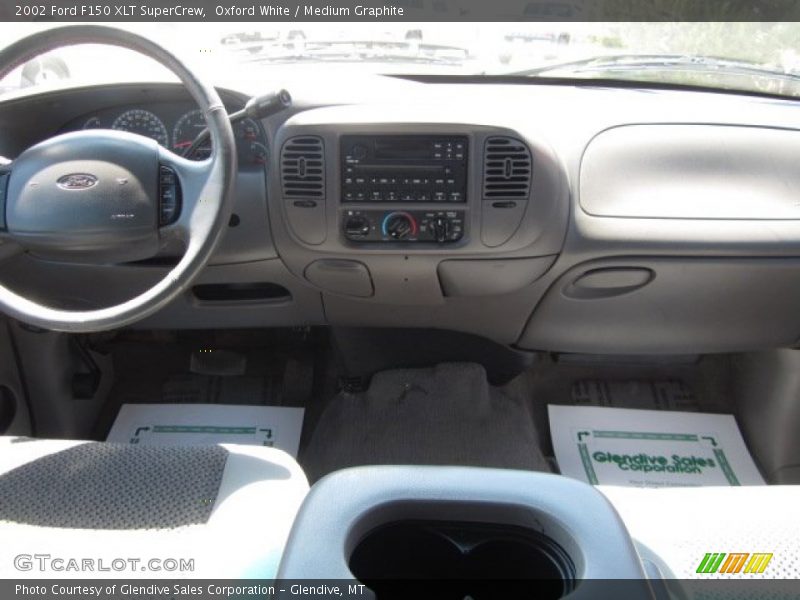 Oxford White / Medium Graphite 2002 Ford F150 XLT SuperCrew