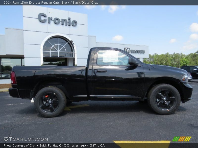 Black / Black/Diesel Gray 2014 Ram 1500 Express Regular Cab