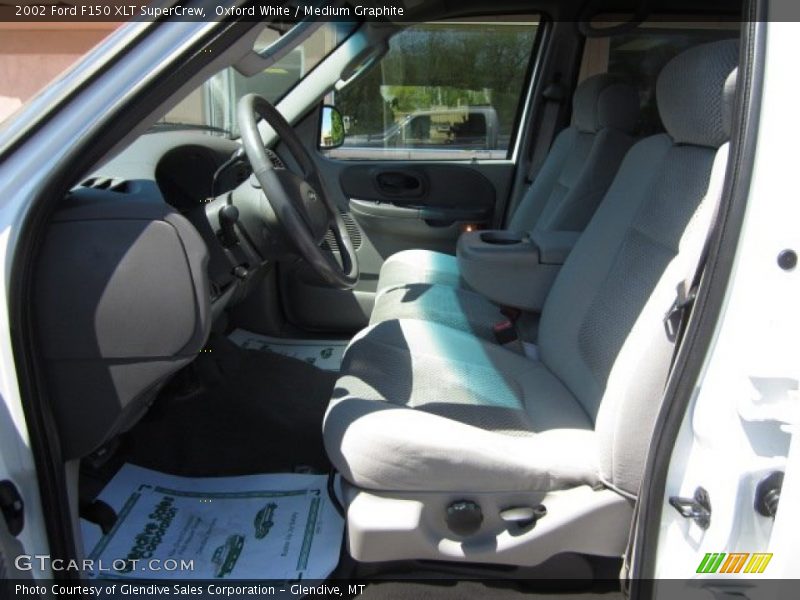 Oxford White / Medium Graphite 2002 Ford F150 XLT SuperCrew
