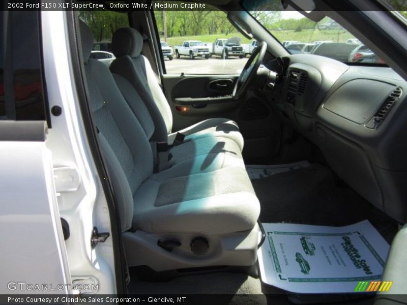 Oxford White / Medium Graphite 2002 Ford F150 XLT SuperCrew