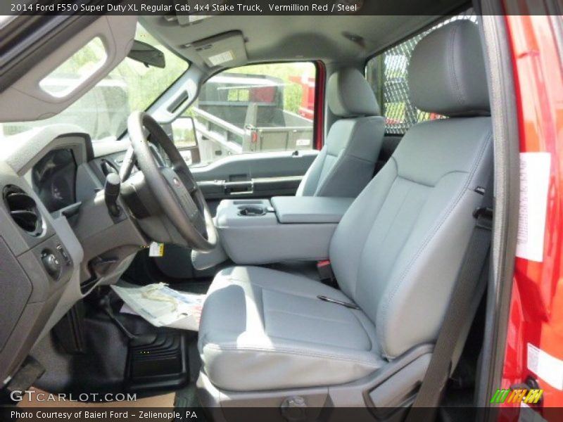  2014 F550 Super Duty XL Regular Cab 4x4 Stake Truck Steel Interior