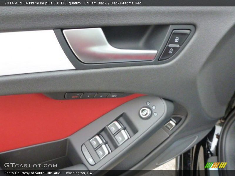 Brilliant Black / Black/Magma Red 2014 Audi S4 Premium plus 3.0 TFSI quattro