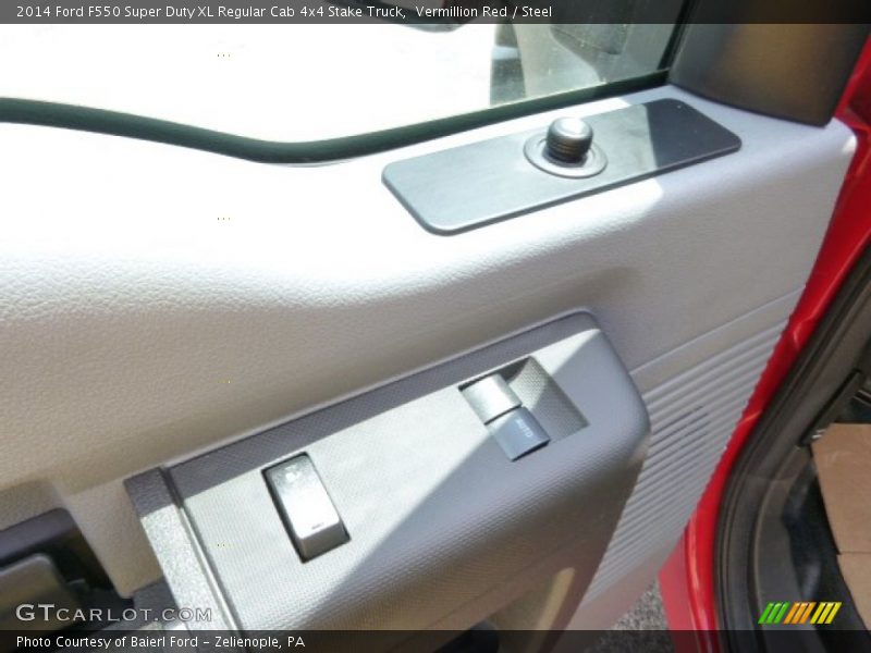 Vermillion Red / Steel 2014 Ford F550 Super Duty XL Regular Cab 4x4 Stake Truck