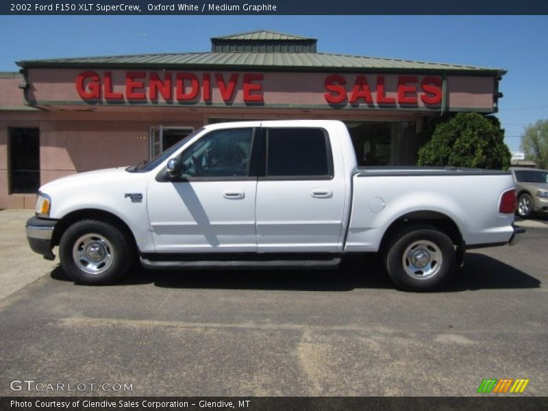 Oxford White / Medium Graphite 2002 Ford F150 XLT SuperCrew