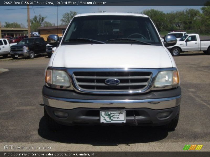 Oxford White / Medium Graphite 2002 Ford F150 XLT SuperCrew