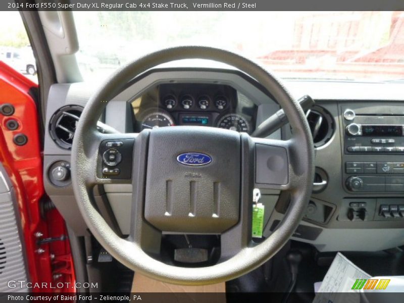  2014 F550 Super Duty XL Regular Cab 4x4 Stake Truck Steering Wheel