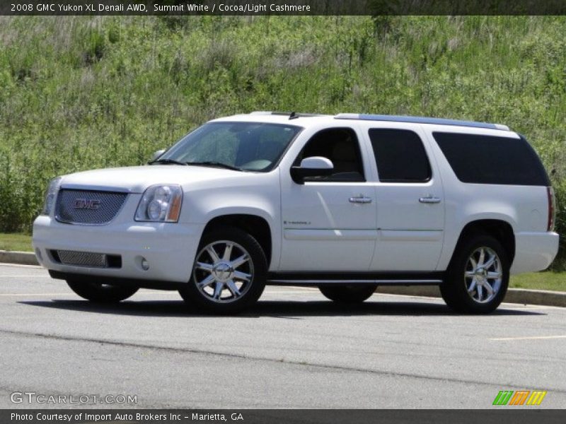 Summit White / Cocoa/Light Cashmere 2008 GMC Yukon XL Denali AWD