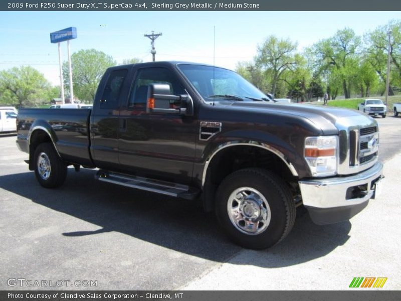 Sterling Grey Metallic / Medium Stone 2009 Ford F250 Super Duty XLT SuperCab 4x4