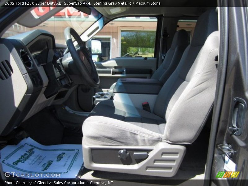 Sterling Grey Metallic / Medium Stone 2009 Ford F250 Super Duty XLT SuperCab 4x4