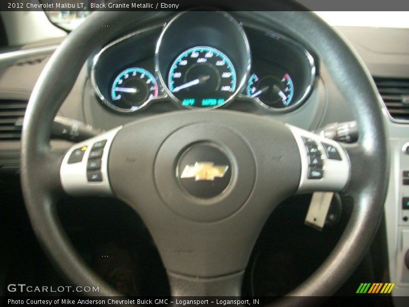 Black Granite Metallic / Ebony 2012 Chevrolet Malibu LT