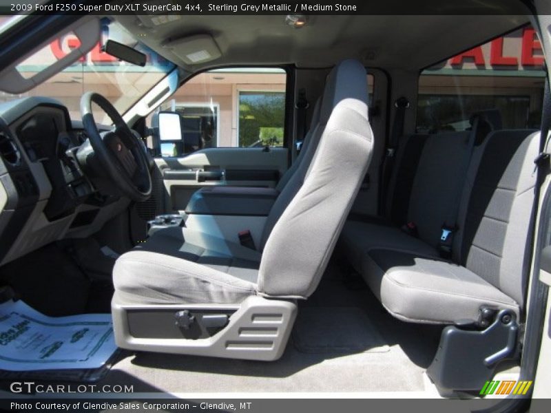 Sterling Grey Metallic / Medium Stone 2009 Ford F250 Super Duty XLT SuperCab 4x4