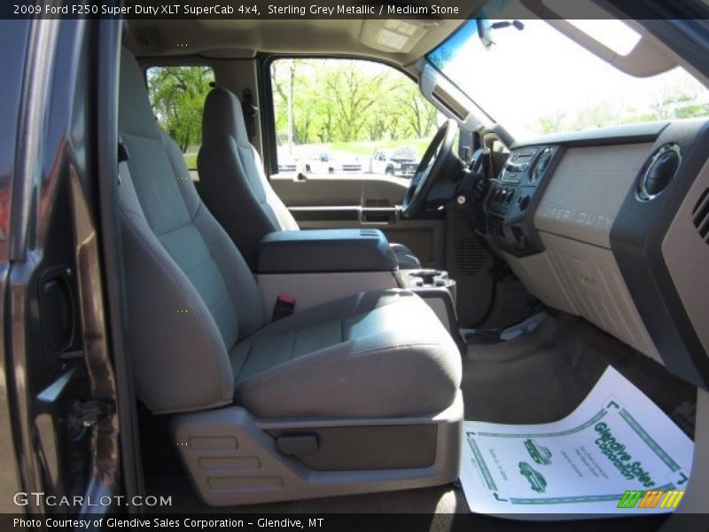 Sterling Grey Metallic / Medium Stone 2009 Ford F250 Super Duty XLT SuperCab 4x4