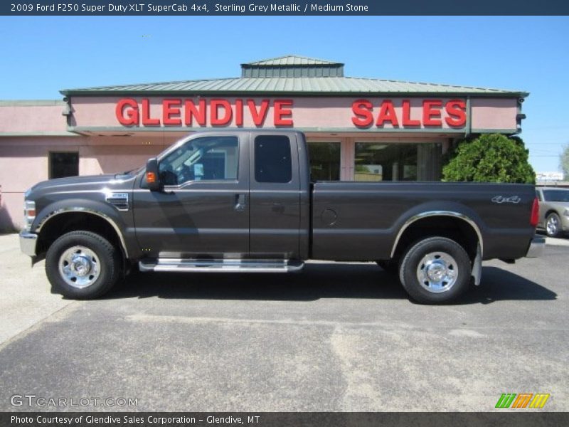 Sterling Grey Metallic / Medium Stone 2009 Ford F250 Super Duty XLT SuperCab 4x4