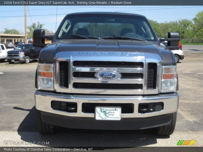 Sterling Grey Metallic / Medium Stone 2009 Ford F250 Super Duty XLT SuperCab 4x4
