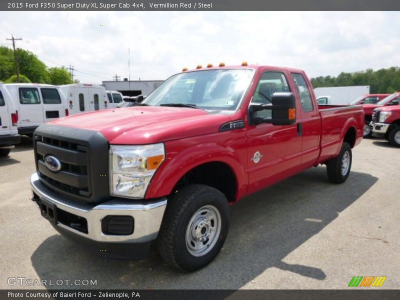 Vermillion Red / Steel 2015 Ford F350 Super Duty XL Super Cab 4x4