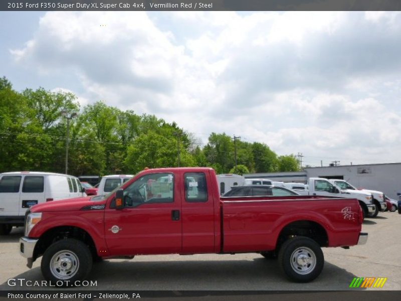 Vermillion Red / Steel 2015 Ford F350 Super Duty XL Super Cab 4x4