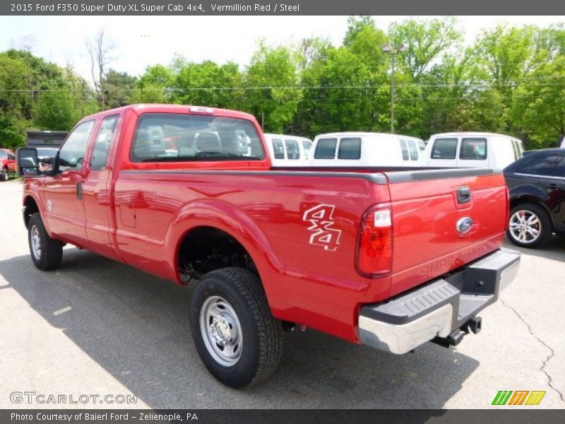 Vermillion Red / Steel 2015 Ford F350 Super Duty XL Super Cab 4x4