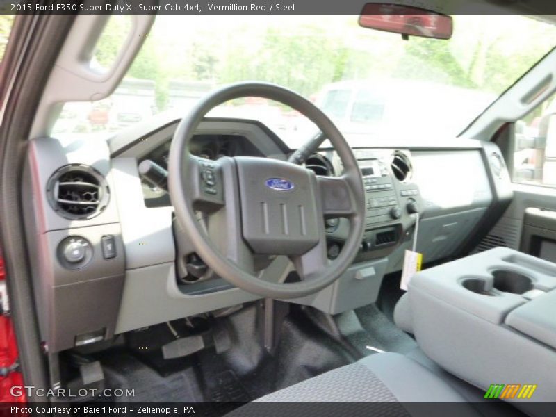 Vermillion Red / Steel 2015 Ford F350 Super Duty XL Super Cab 4x4
